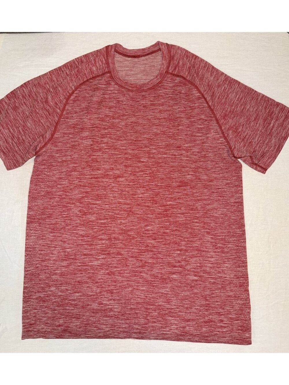 Lululemon Metal Vent Tech Short Sleeve Shirt Men's XL Red Heathered Gym Training